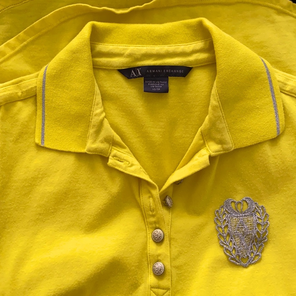 Armani Exchange Yellow Women’s Collared Shirt